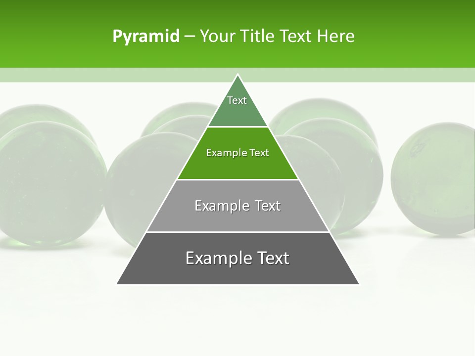 Recycled Glass Marbles On White Background PowerPoint Template