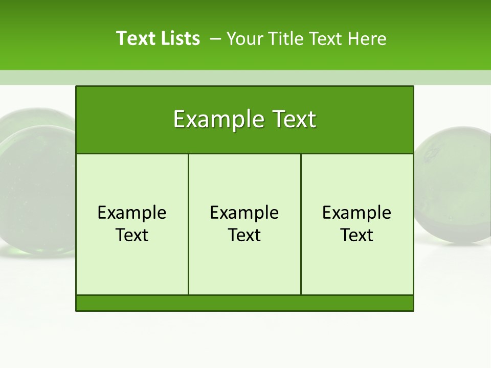 Recycled Glass Marbles On White Background PowerPoint Template