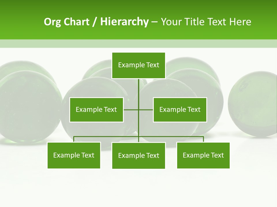 Recycled Glass Marbles On White Background PowerPoint Template