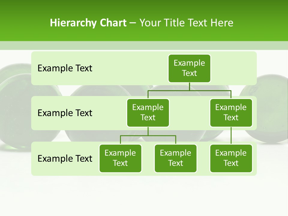 Recycled Glass Marbles On White Background PowerPoint Template