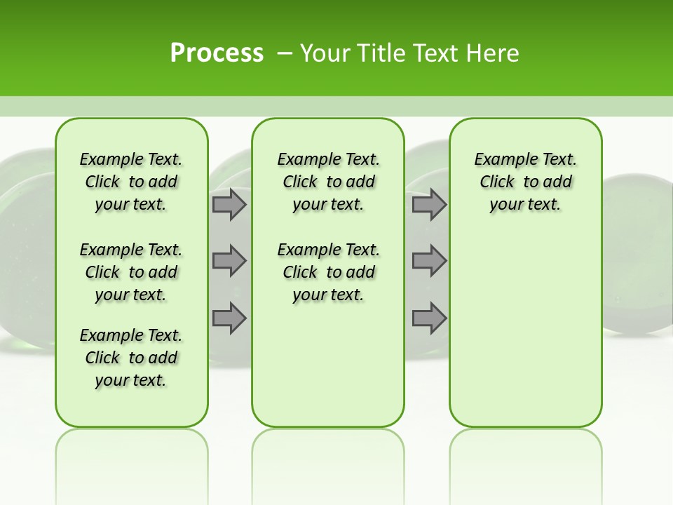 Recycled Glass Marbles On White Background PowerPoint Template