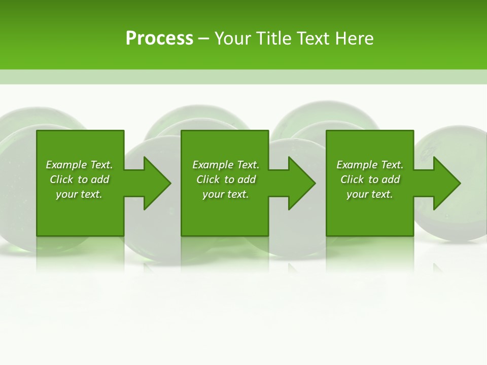 Recycled Glass Marbles On White Background PowerPoint Template