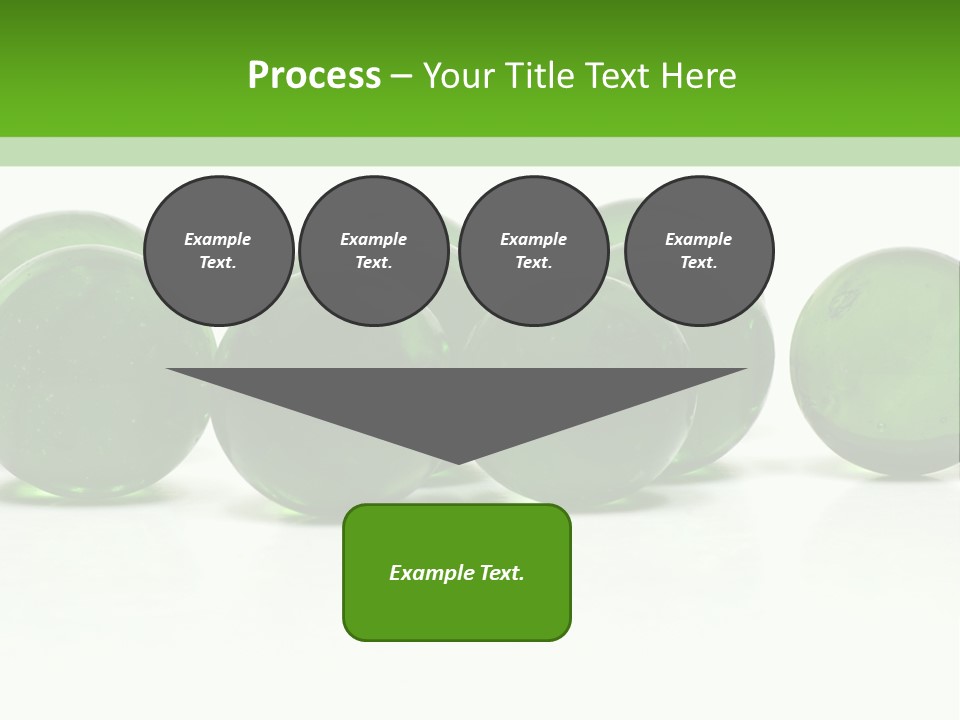 Recycled Glass Marbles On White Background PowerPoint Template