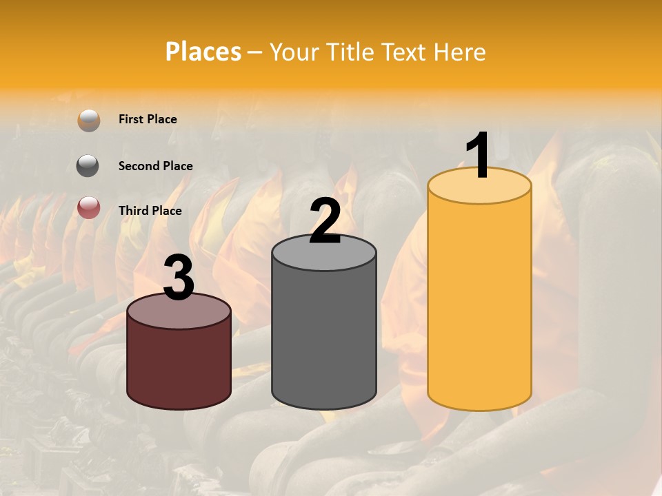 Aligned Statues Of Buddha PowerPoint Template