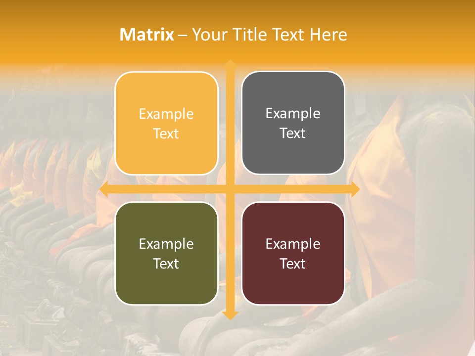 Aligned Statues Of Buddha PowerPoint Template