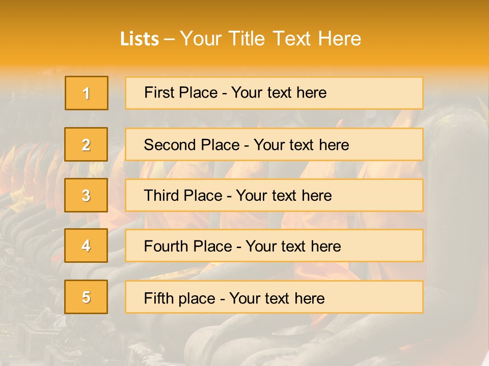 Aligned Statues Of Buddha PowerPoint Template