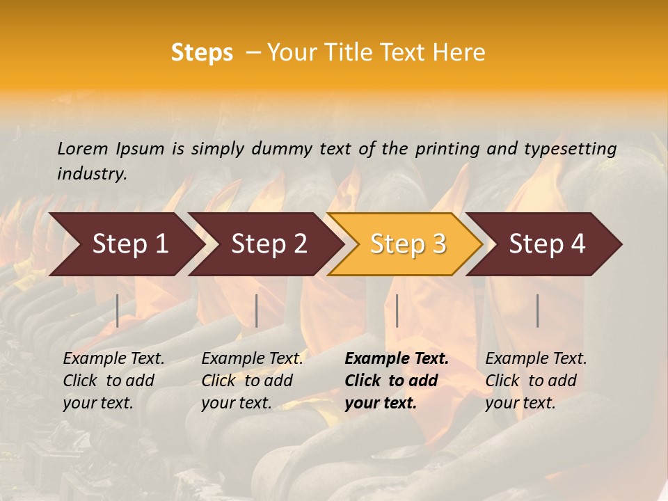 Aligned Statues Of Buddha PowerPoint Template