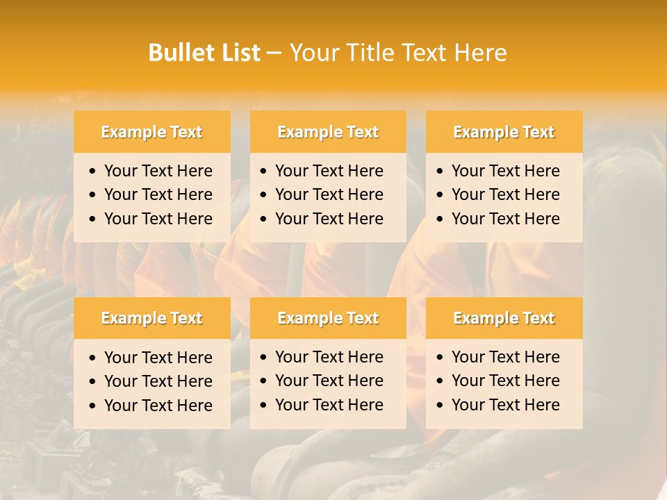 Aligned Statues Of Buddha PowerPoint Template