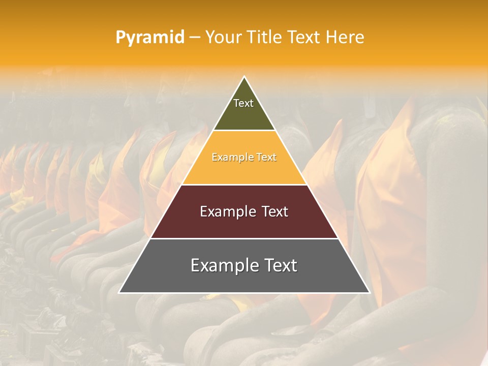 Aligned Statues Of Buddha PowerPoint Template