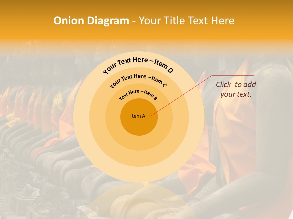 Aligned Statues Of Buddha PowerPoint Template