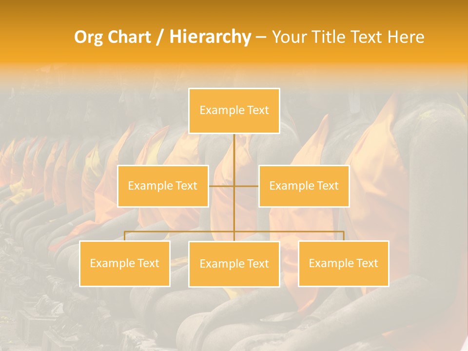 Aligned Statues Of Buddha PowerPoint Template