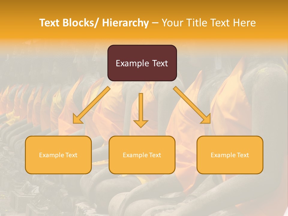 Aligned Statues Of Buddha PowerPoint Template
