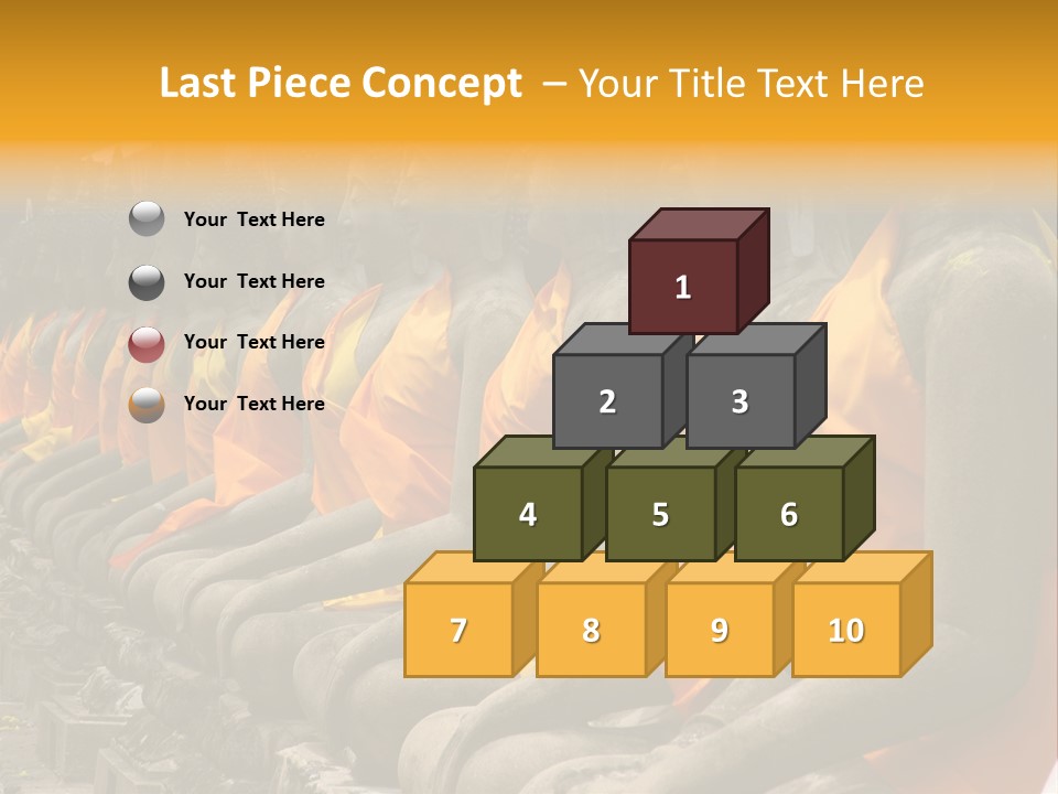 Aligned Statues Of Buddha PowerPoint Template