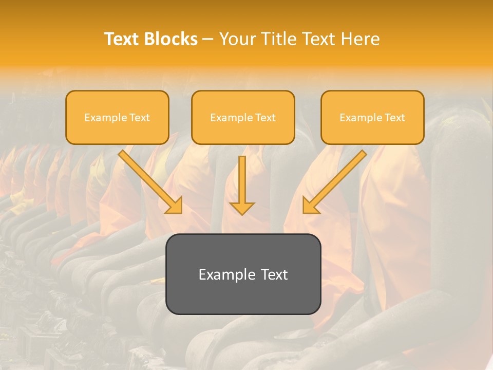 Aligned Statues Of Buddha PowerPoint Template