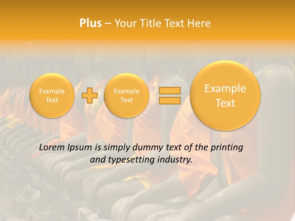 Aligned Statues Of Buddha PowerPoint Template