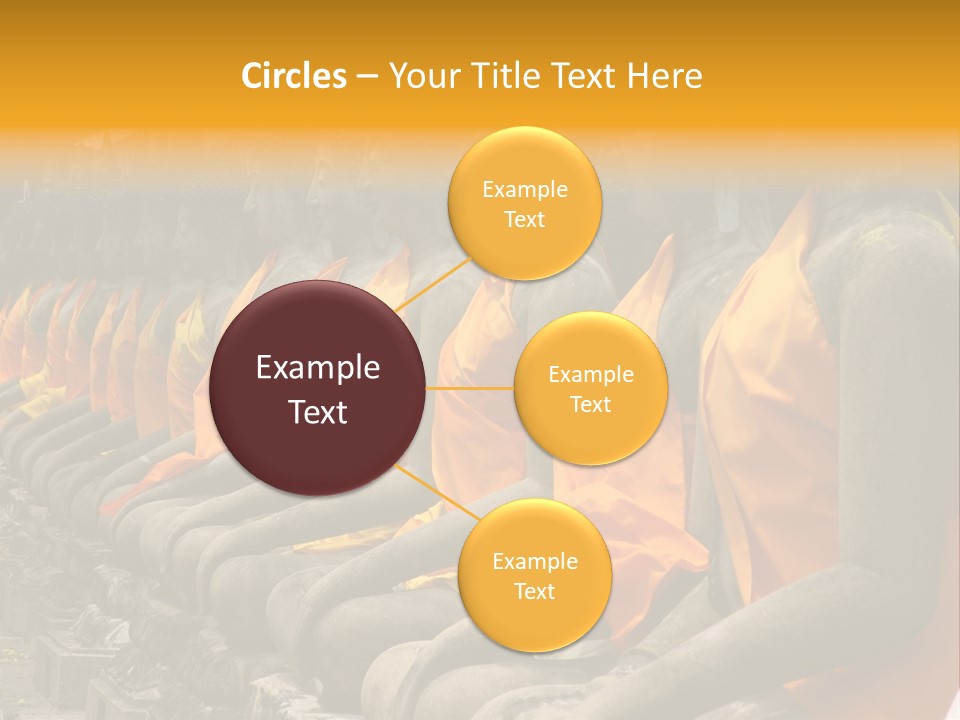 Aligned Statues Of Buddha PowerPoint Template