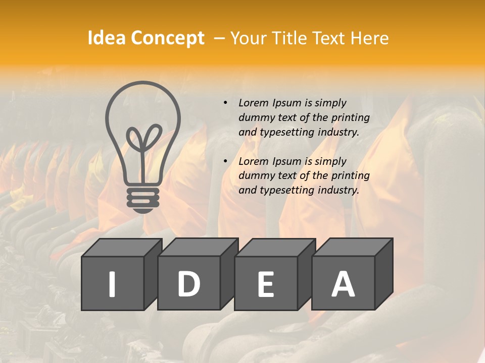 Aligned Statues Of Buddha PowerPoint Template
