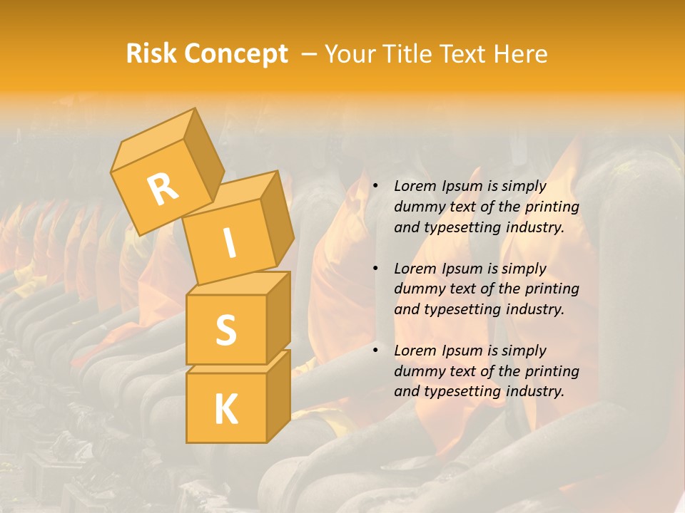 Aligned Statues Of Buddha PowerPoint Template