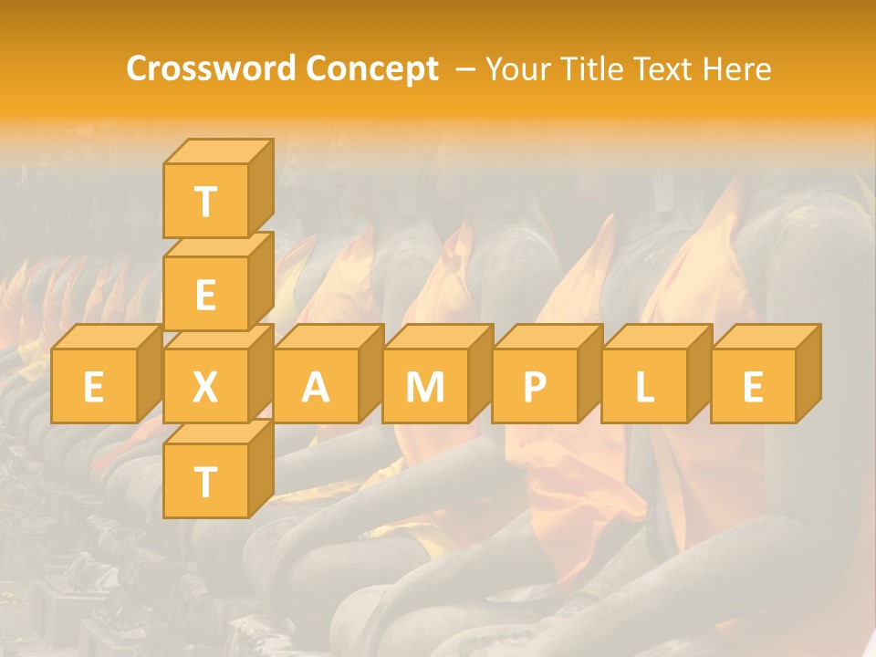Aligned Statues Of Buddha PowerPoint Template