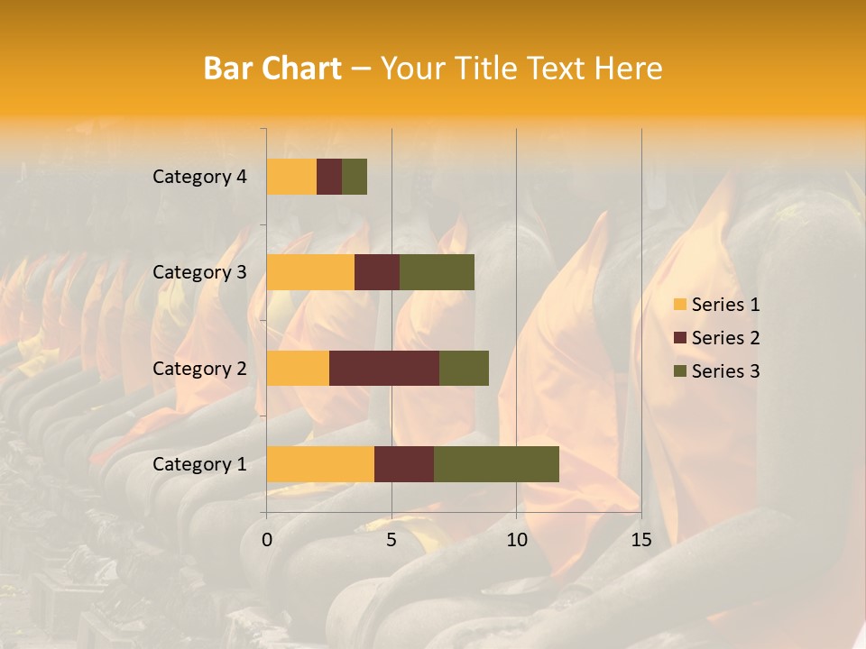 Aligned Statues Of Buddha PowerPoint Template