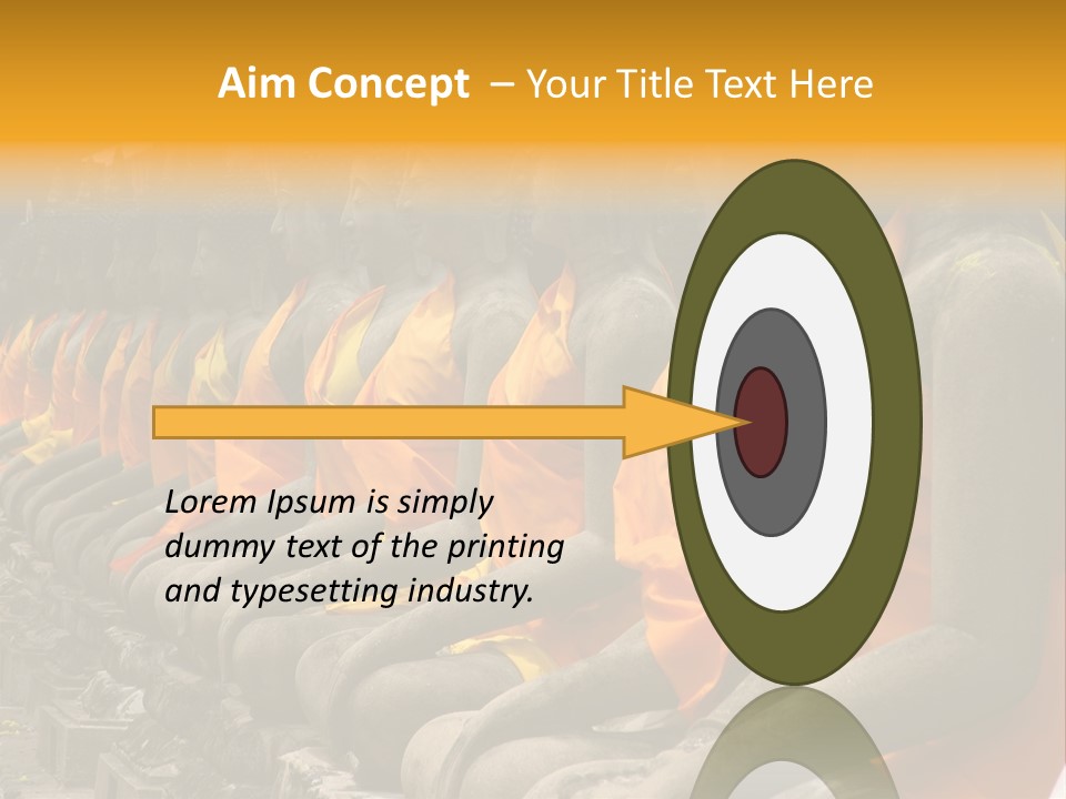 Aligned Statues Of Buddha PowerPoint Template