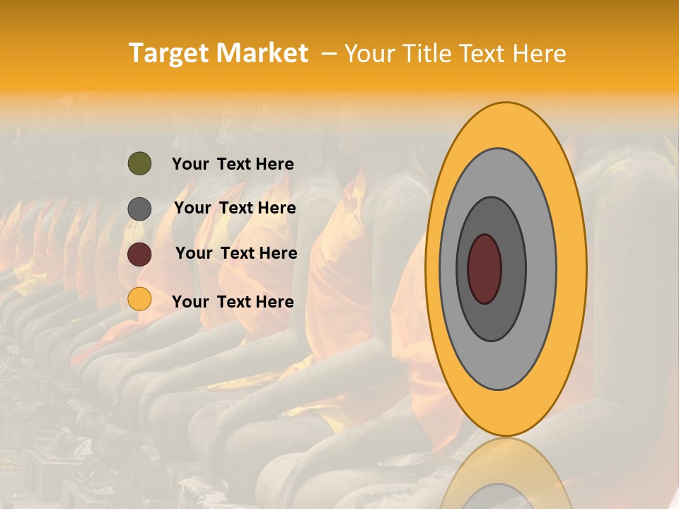 Aligned Statues Of Buddha PowerPoint Template