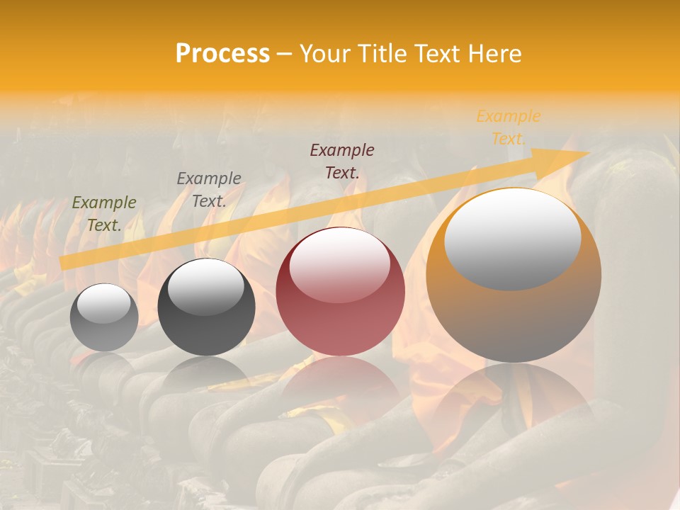 Aligned Statues Of Buddha PowerPoint Template