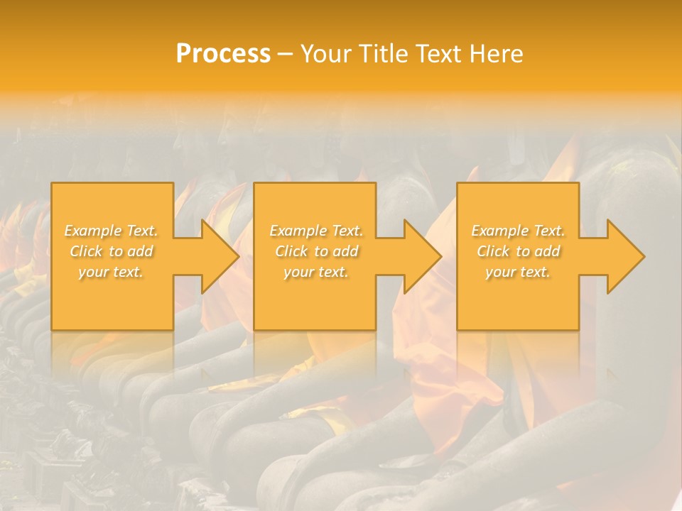 Aligned Statues Of Buddha PowerPoint Template
