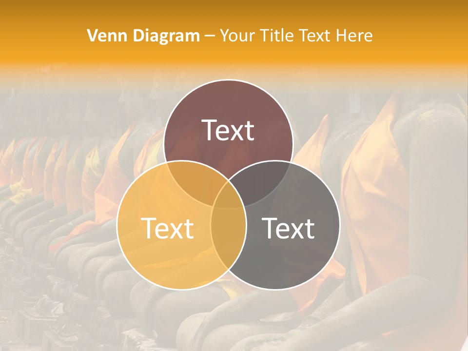 Aligned Statues Of Buddha PowerPoint Template