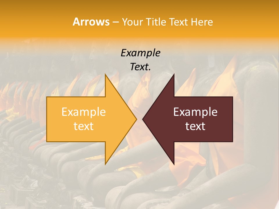 Aligned Statues Of Buddha PowerPoint Template