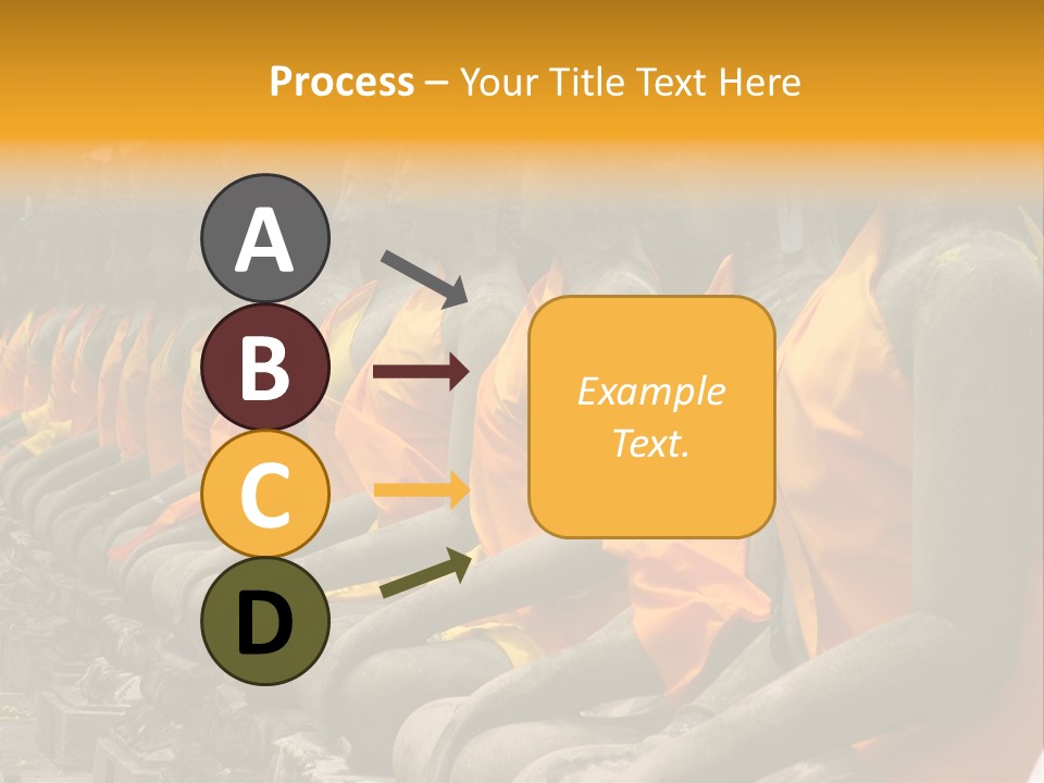 Aligned Statues Of Buddha PowerPoint Template