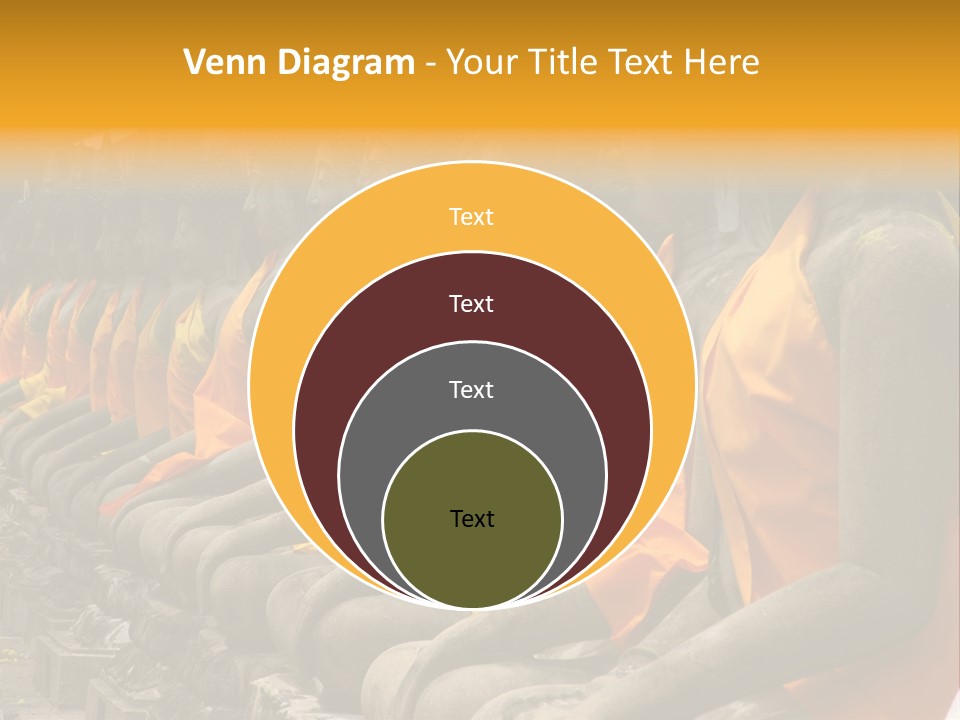 Aligned Statues Of Buddha PowerPoint Template