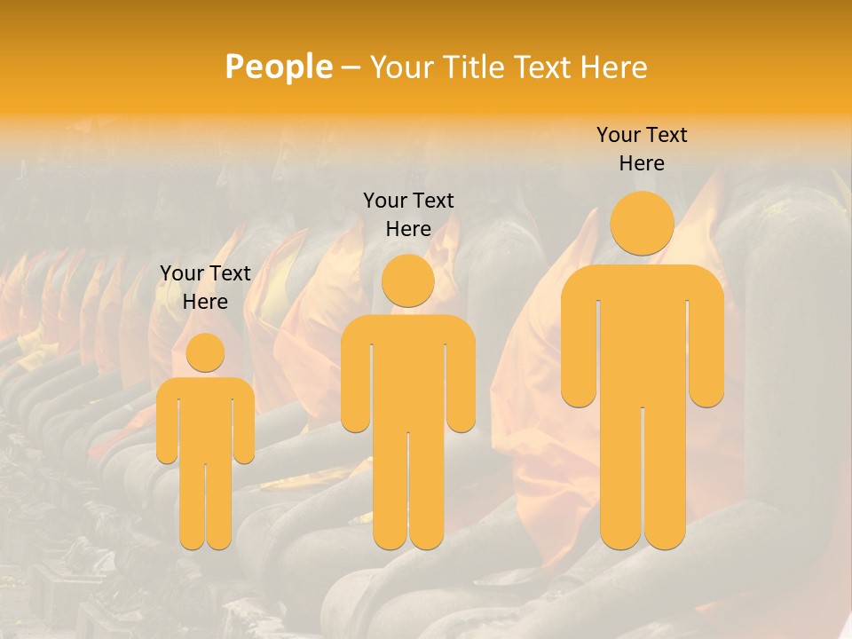 Aligned Statues Of Buddha PowerPoint Template