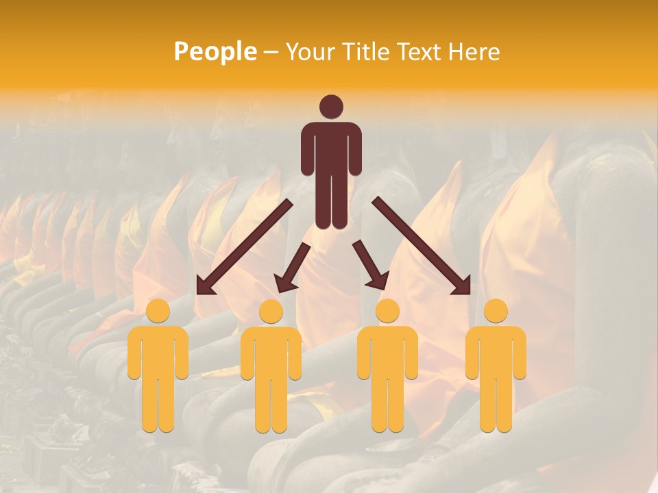 Aligned Statues Of Buddha PowerPoint Template