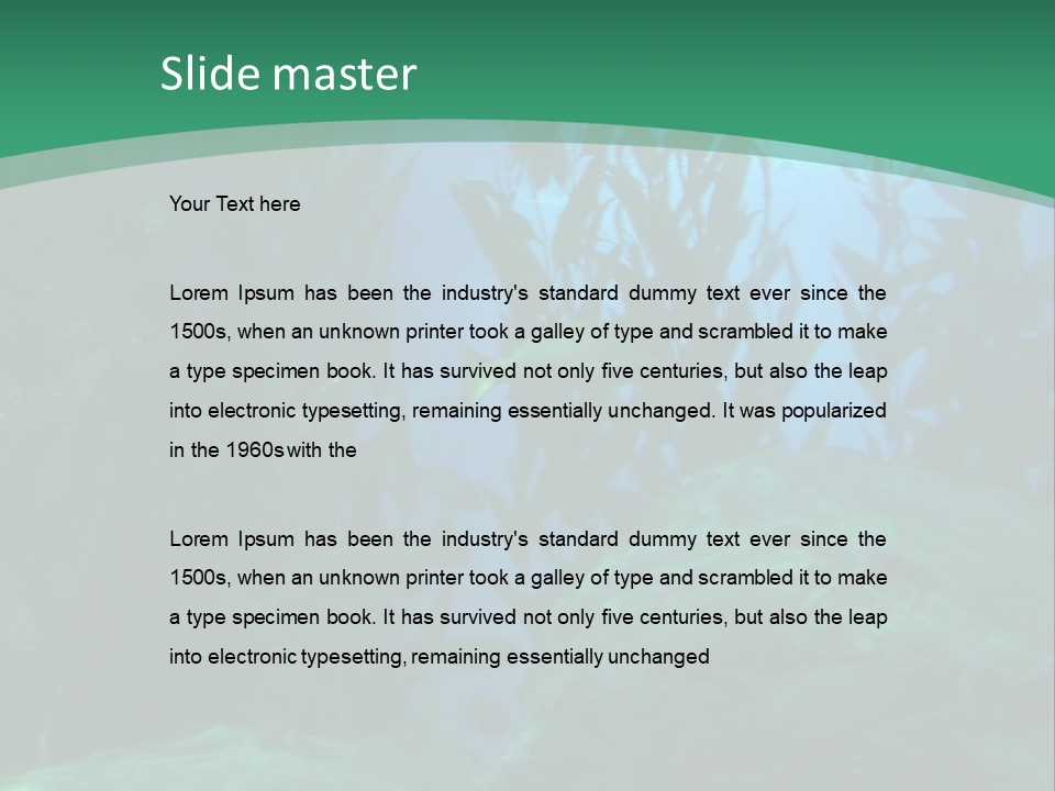 Algae Underwater PowerPoint Template