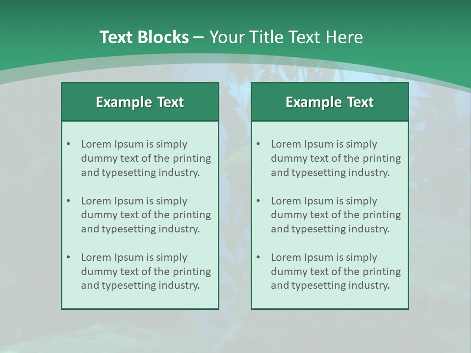 Algae Underwater PowerPoint Template