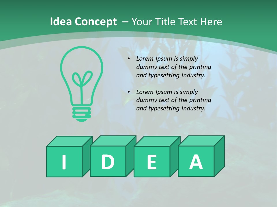 Algae Underwater PowerPoint Template