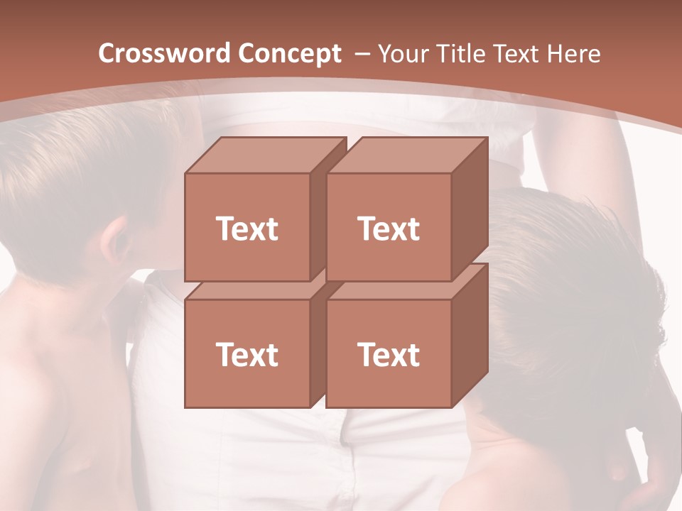 Pregnant Mom And Young Sons PowerPoint Template