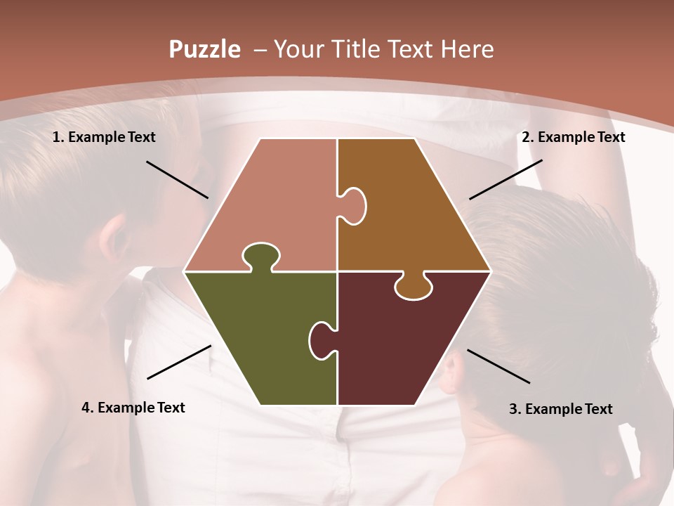 Pregnant Mom And Young Sons PowerPoint Template