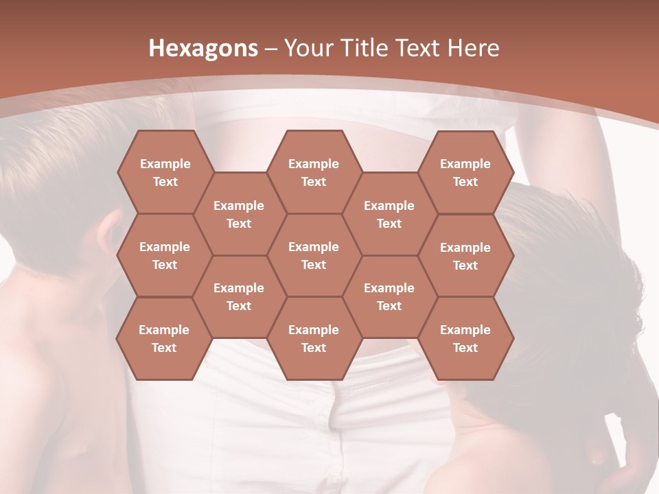 Pregnant Mom And Young Sons PowerPoint Template