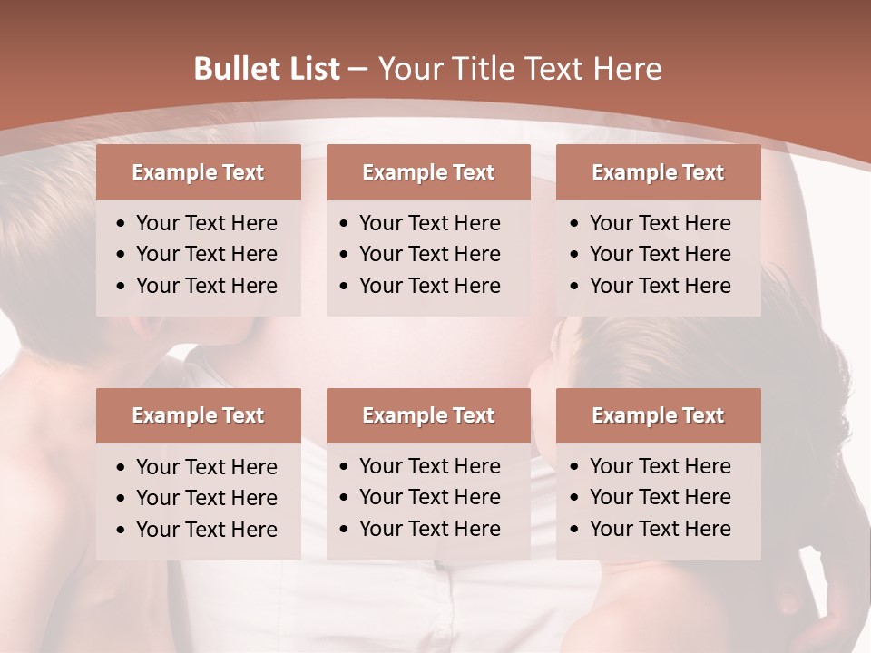 Pregnant Mom And Young Sons PowerPoint Template