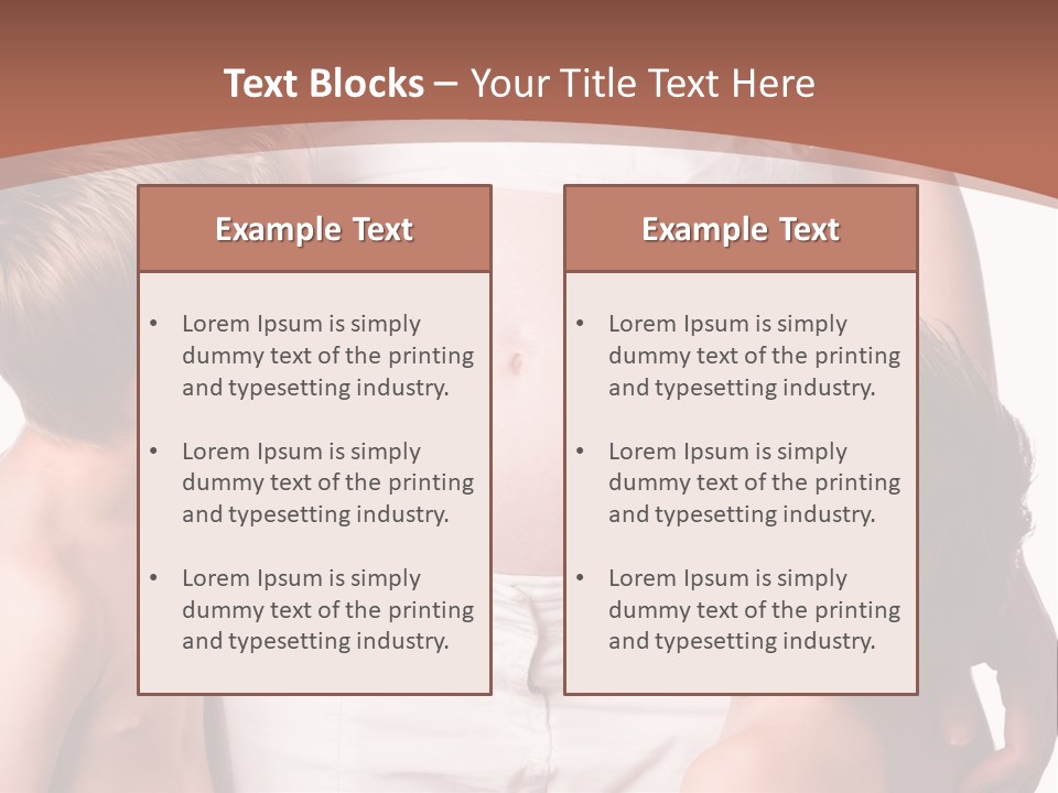 Pregnant Mom And Young Sons PowerPoint Template