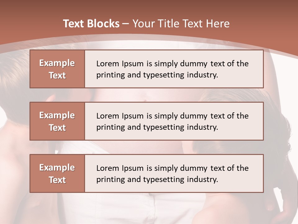 Pregnant Mom And Young Sons PowerPoint Template
