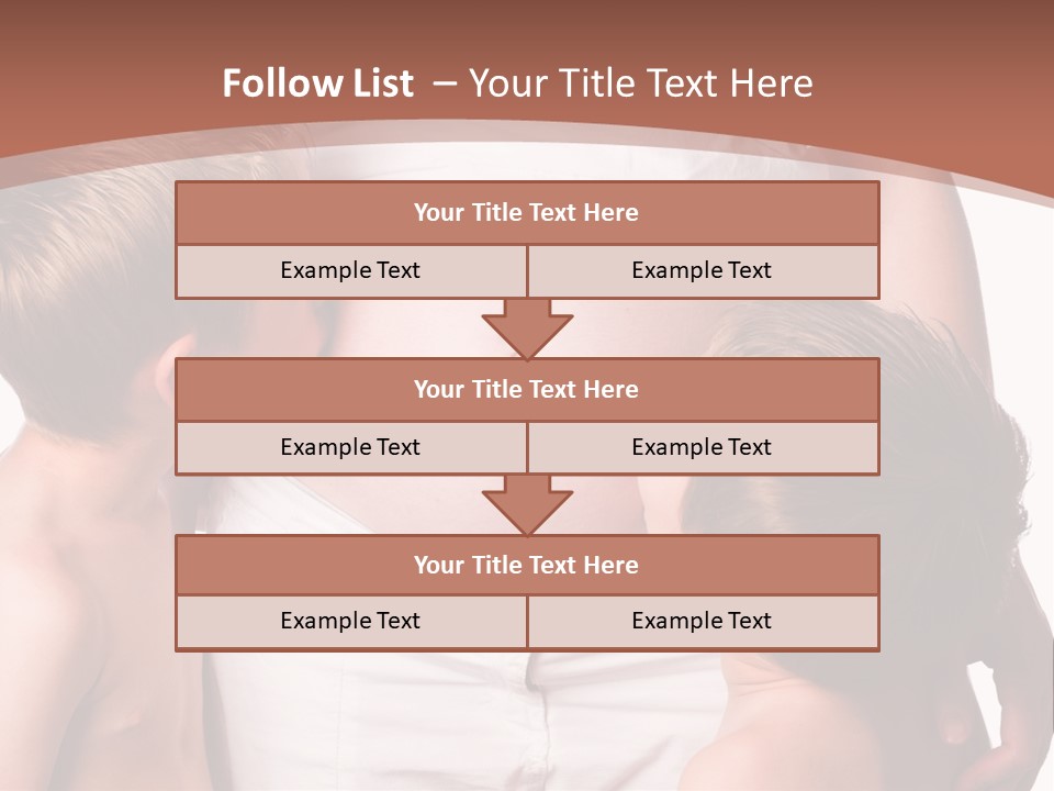 Pregnant Mom And Young Sons PowerPoint Template