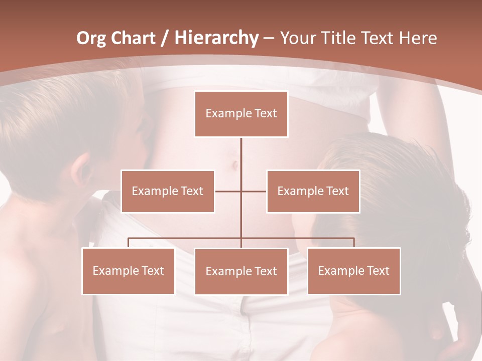 Pregnant Mom And Young Sons PowerPoint Template