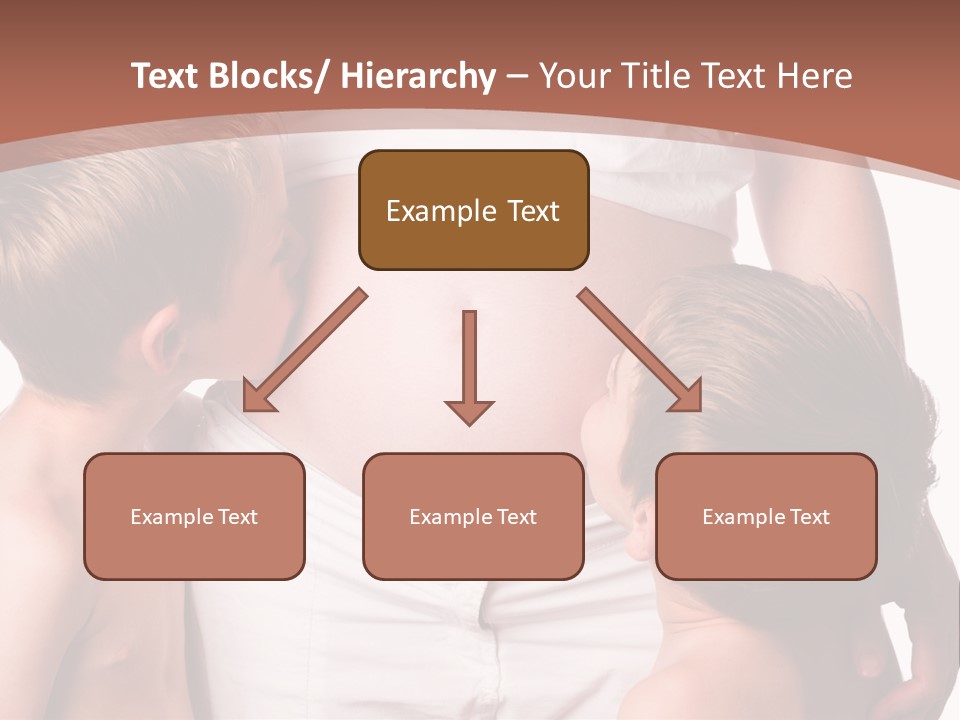 Pregnant Mom And Young Sons PowerPoint Template