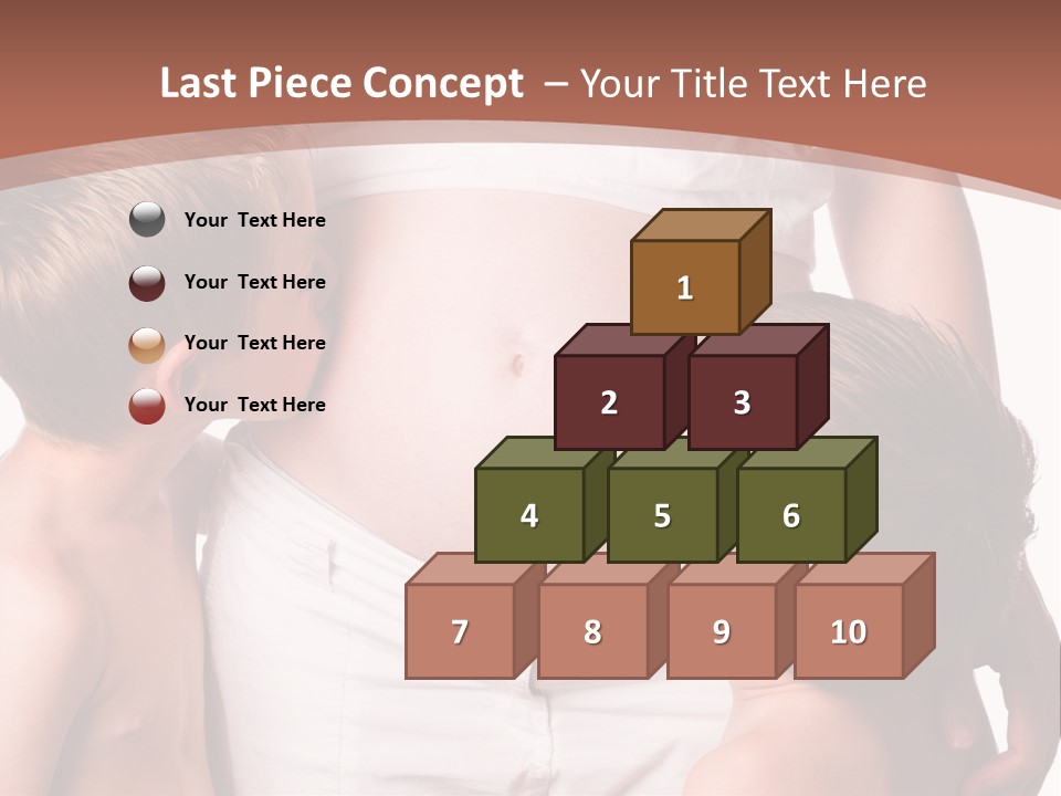 Pregnant Mom And Young Sons PowerPoint Template