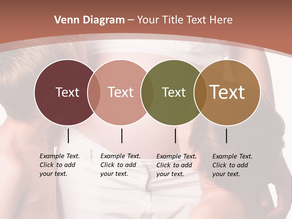 Pregnant Mom And Young Sons PowerPoint Template