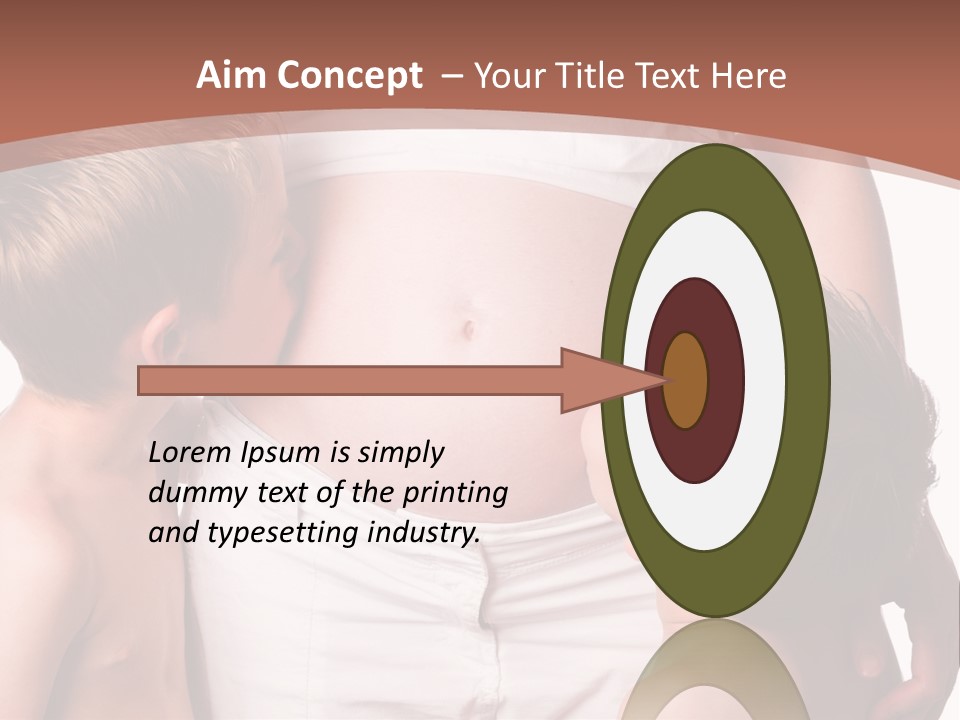 Pregnant Mom And Young Sons PowerPoint Template