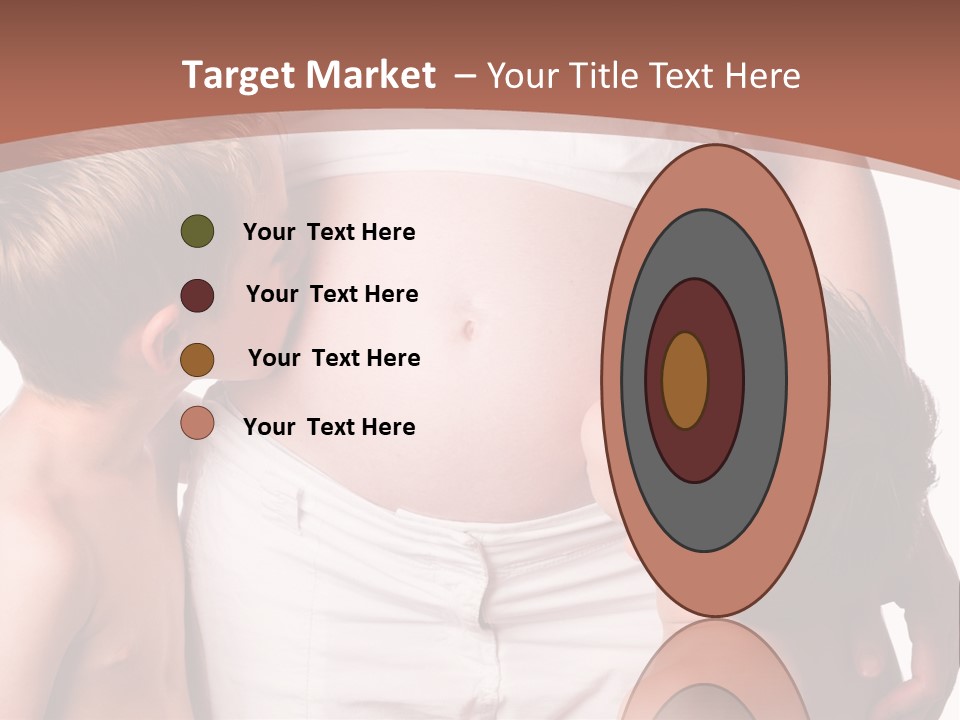 Pregnant Mom And Young Sons PowerPoint Template